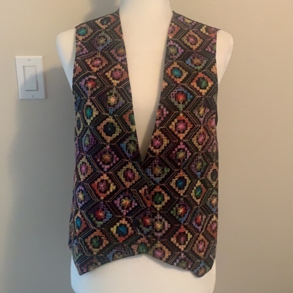 Santa Fe Duds vintage embroidered western vest one size fits all - Picture 10 of 10